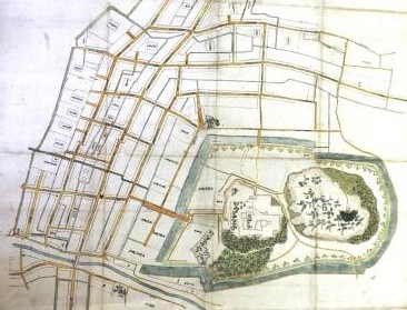 松坂古地図（松阪市蔵）の写真
