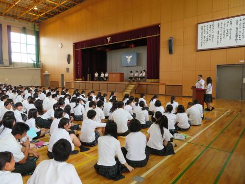 松阪商業高校の2018年後期生徒会役員選挙で啓発を実施しましたの画像1