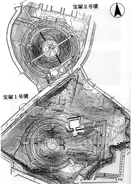 宝塚古墳復元図