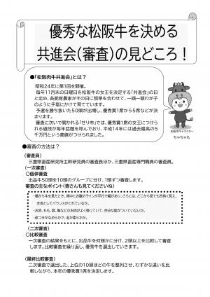 共進会(審査)の見どころチラシ(おもて)