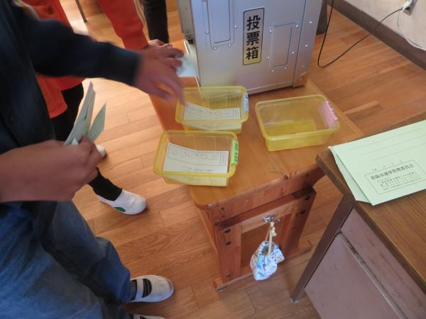 開票の様子の写真