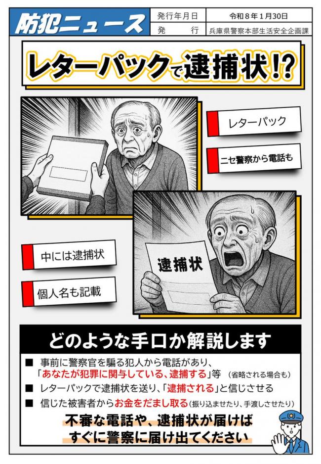 兵庫県警の防犯ニュース