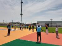 競輪場でのウオーキング