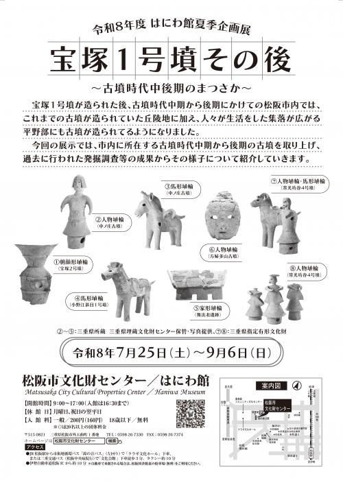 はにわ館夏季企画展チラシの写真裏