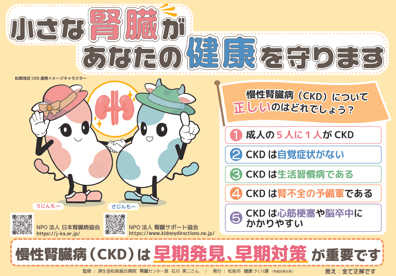 小さな腎臓があなたの健康を守ります