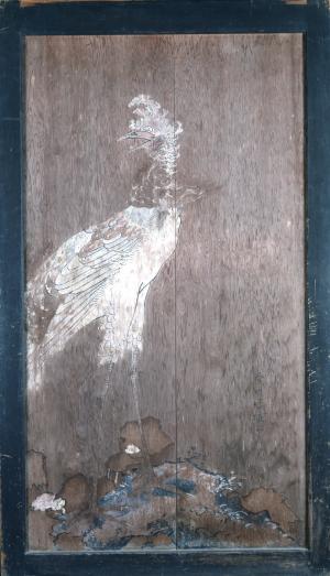 鳳凰図 曽我蕭白筆(右)(井上博道)