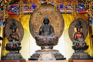 木造阿弥陀如来及脇侍坐像 附 木造観音菩薩坐像 〔清光寺〕
