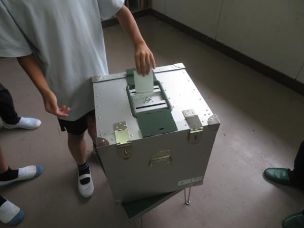 投票している様子