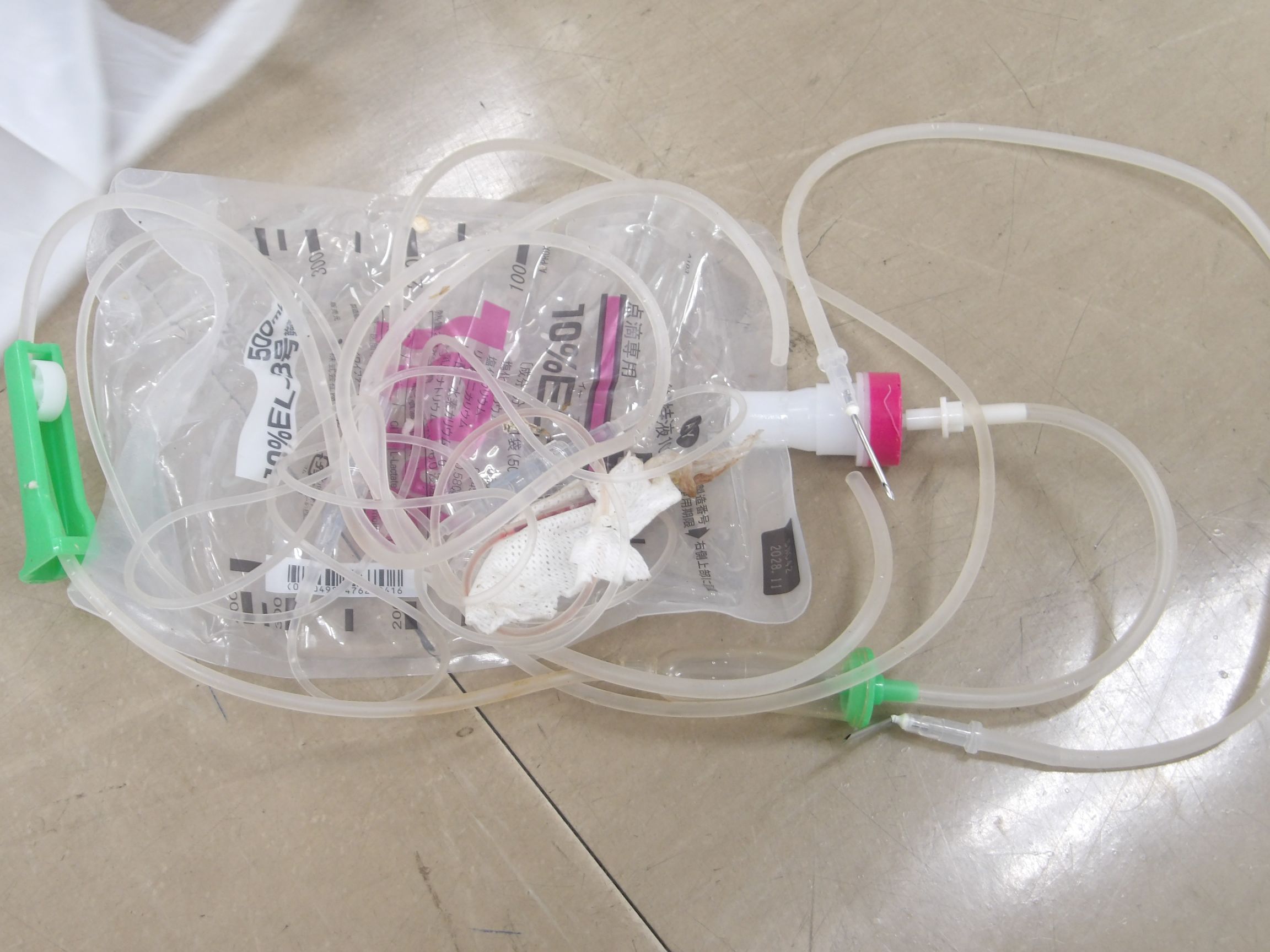 確認された注射器等の写真