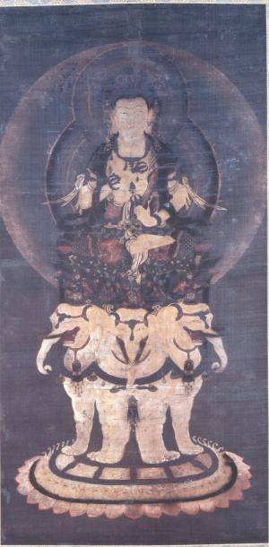 絹本著色普賢延命菩薩像