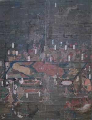 絹本著色仏涅槃図