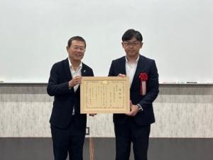 表彰を受けた北村取締役社長