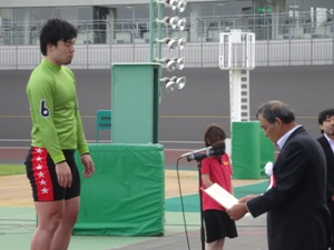 平成27年度第2回松阪市営松阪競輪「蒲生氏郷杯王座競輪」表彰式写真