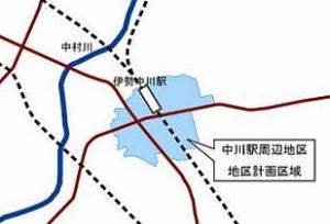 中川駅周辺地区地区計画概略図