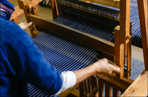 松阪木綿と機織機の写真