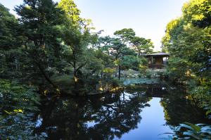 離れの回遊式庭園の画像