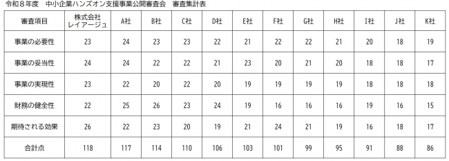 ハンズオン支援審査結果